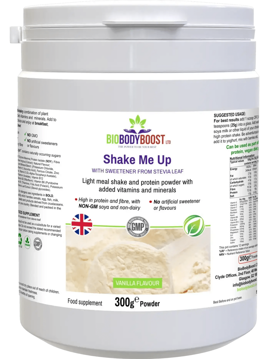 Shake Me Up (vanilla flavor) - Vegan Protein Powder Blend