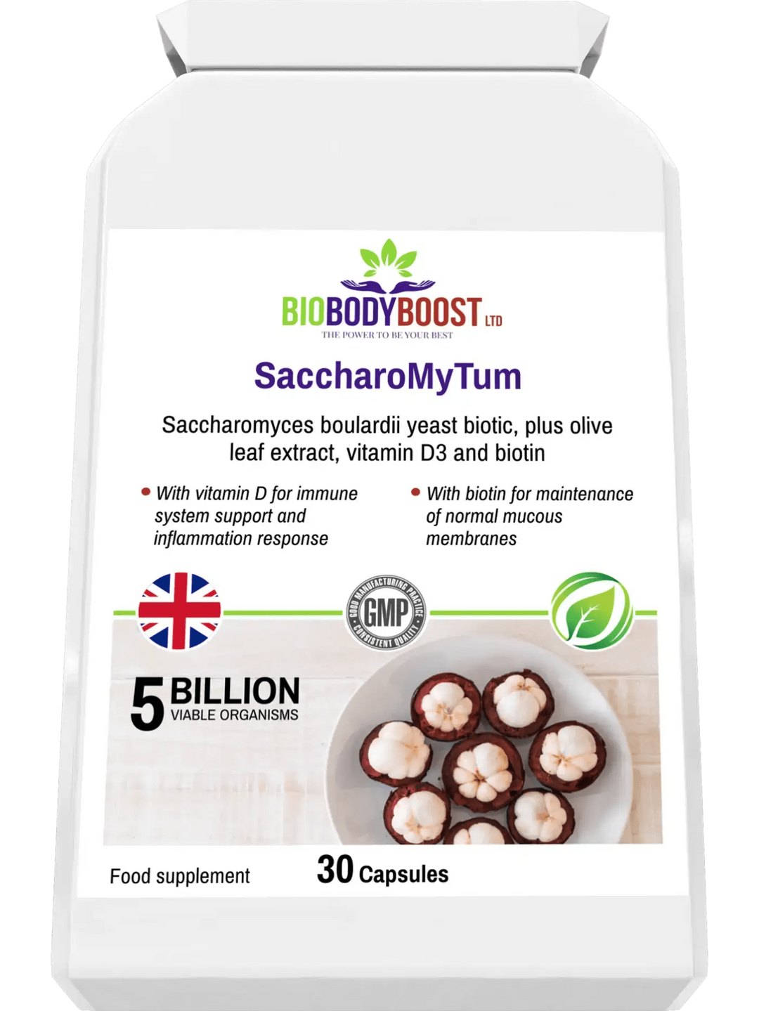 SaccharoMyTum - Vegan Biotics and Vitamin D3