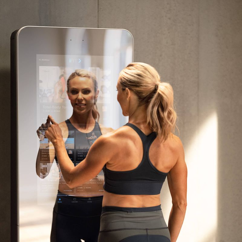 Fitness Vault Nordictrack mirror with accessories