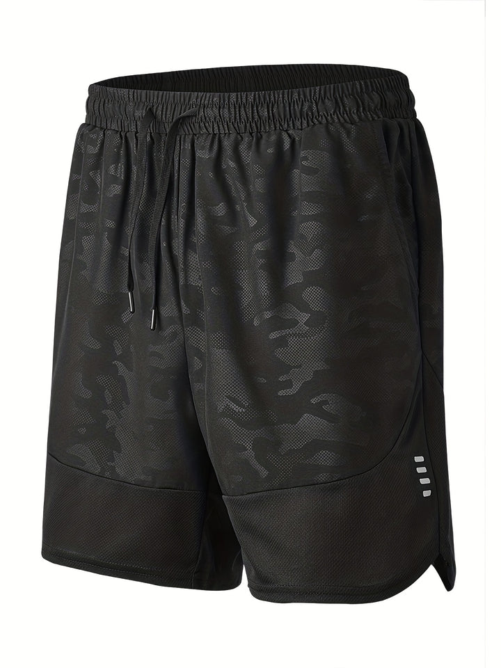 Quick Dry Camo Sport Shorts for Men - Moisture Wicking, Stretchy, and Perfect for Cycling, Fitness, Gym, and Outdoor Activities