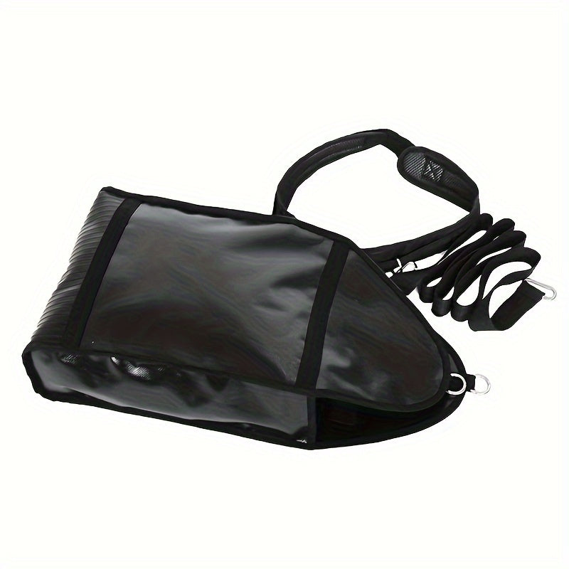 Black Faux Fur Weighted Sandbag with Belt for Running & Fitness Training - Adult Size