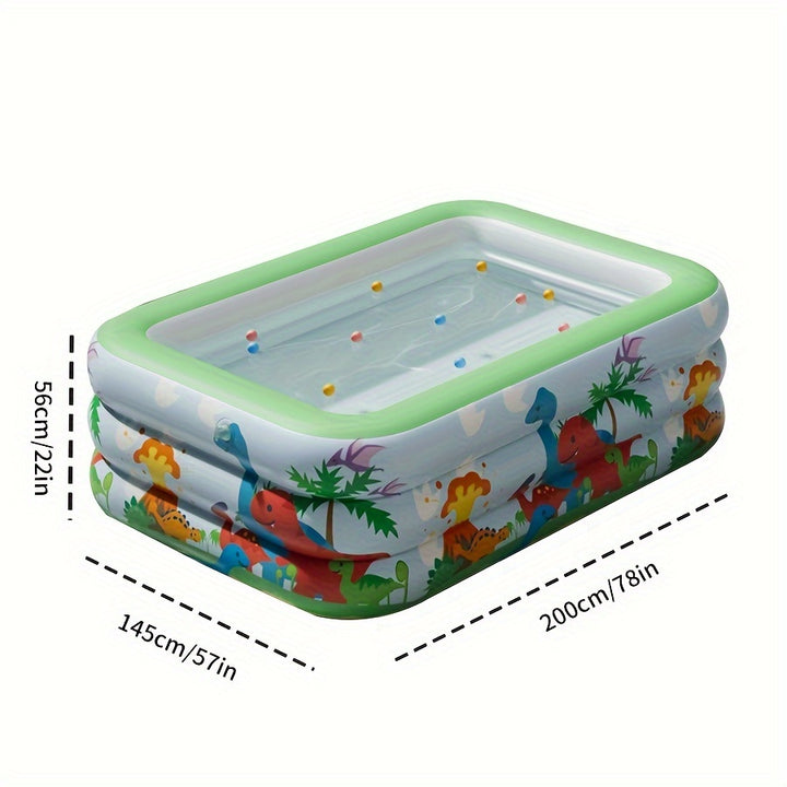 Inflatable Pool for Garden, Large Outdoor Hot Tub with Ocean Balls, Foldable Swimming Pool for Home Use, Durable Material, Easy Set Up