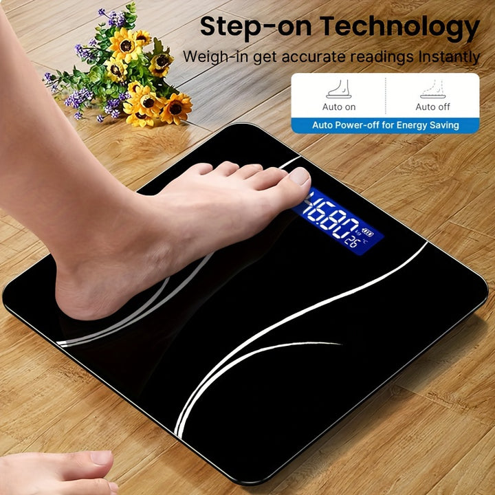 Digital Bathroom Body Weight Scale - 181.44 KG Capacity, Non-Slip Ultra Slim Design, Large Backlit LCD Display, No Batteries Included, Requires 2 AAA Batteries, Durable Material, for Home Gym Yoga Studio