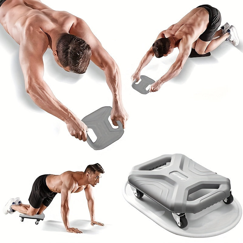 Silent Glide Ab Roller - Multi-Functional Core Strength Trainer, Fit for Home & Gym Workouts, Durable ABS Material