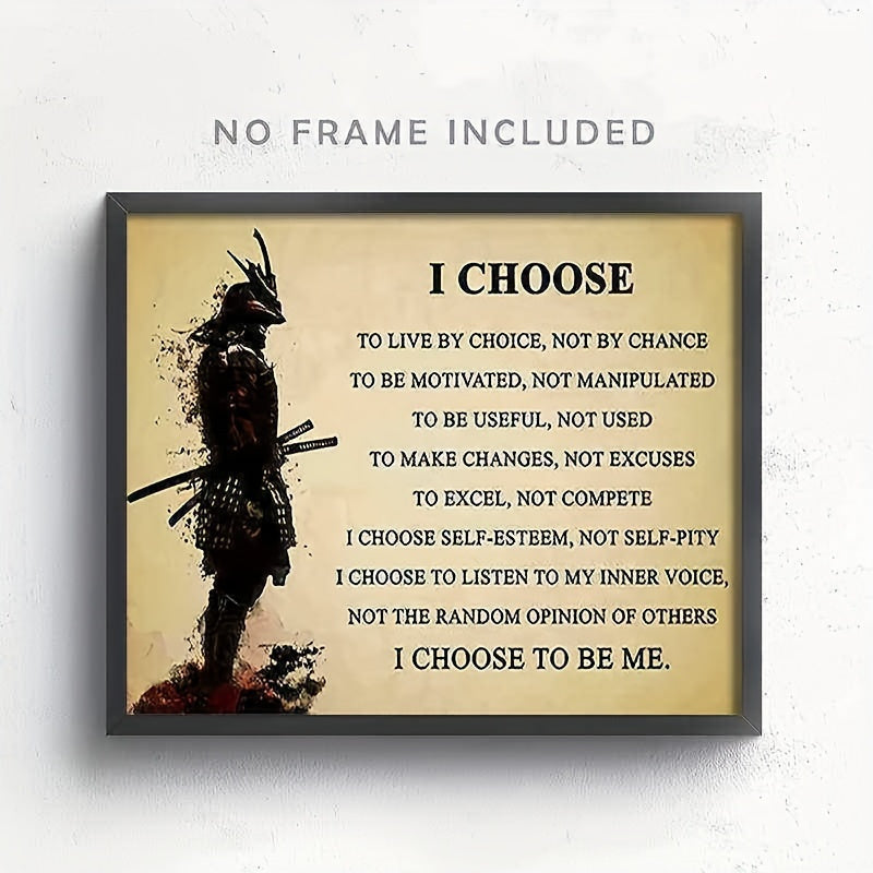 I Choose Inspirational Wall Art with Motivational Quotes, Unframed 8x10 Paper Flip Charts for Home, Office, and Classroom Decor