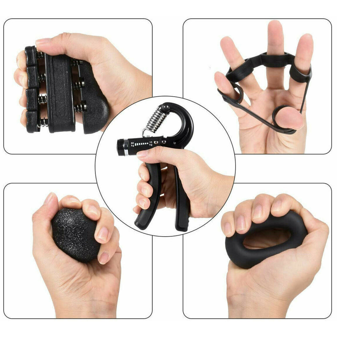 5 PCS ADJUSTABLE HAND GRIP STRENGTHENER WRIST FOREARM GRIPPER POWER EXERCISER