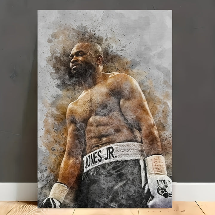 Roy Jones Jr. Canvas Art Poster 30.48x45.72cm - Frameless, Perfect for Bedroom & Office Decor, Perfect for Room Decor