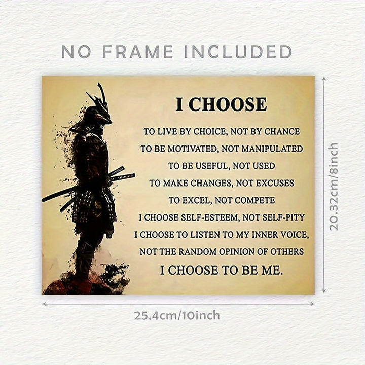 I Choose Inspirational Wall Art with Motivational Quotes, Unframed 8x10 Paper Flip Charts for Home, Office, and Classroom Decor