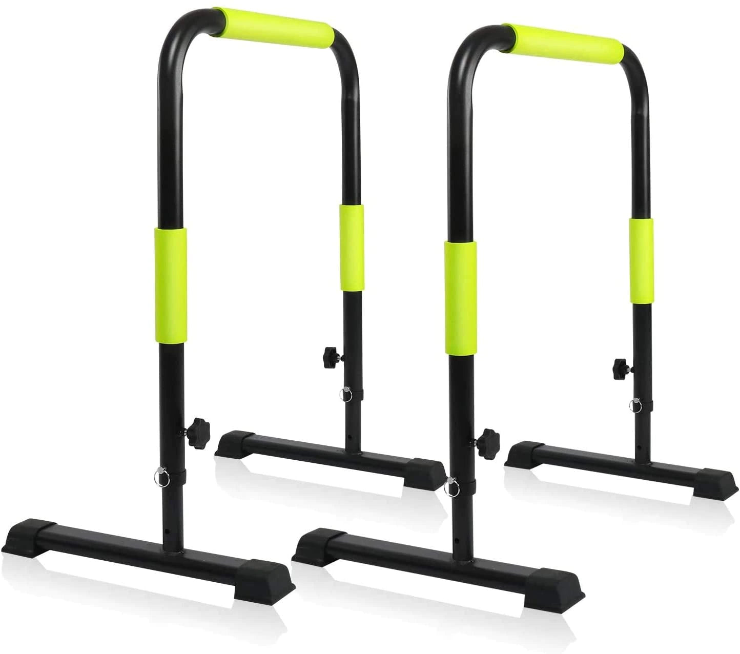 Height Adjustable Push up Stand Parallettes Dip Bar Station Heavy Duty Body Press Bar Strength Training Equipment for Home Gym