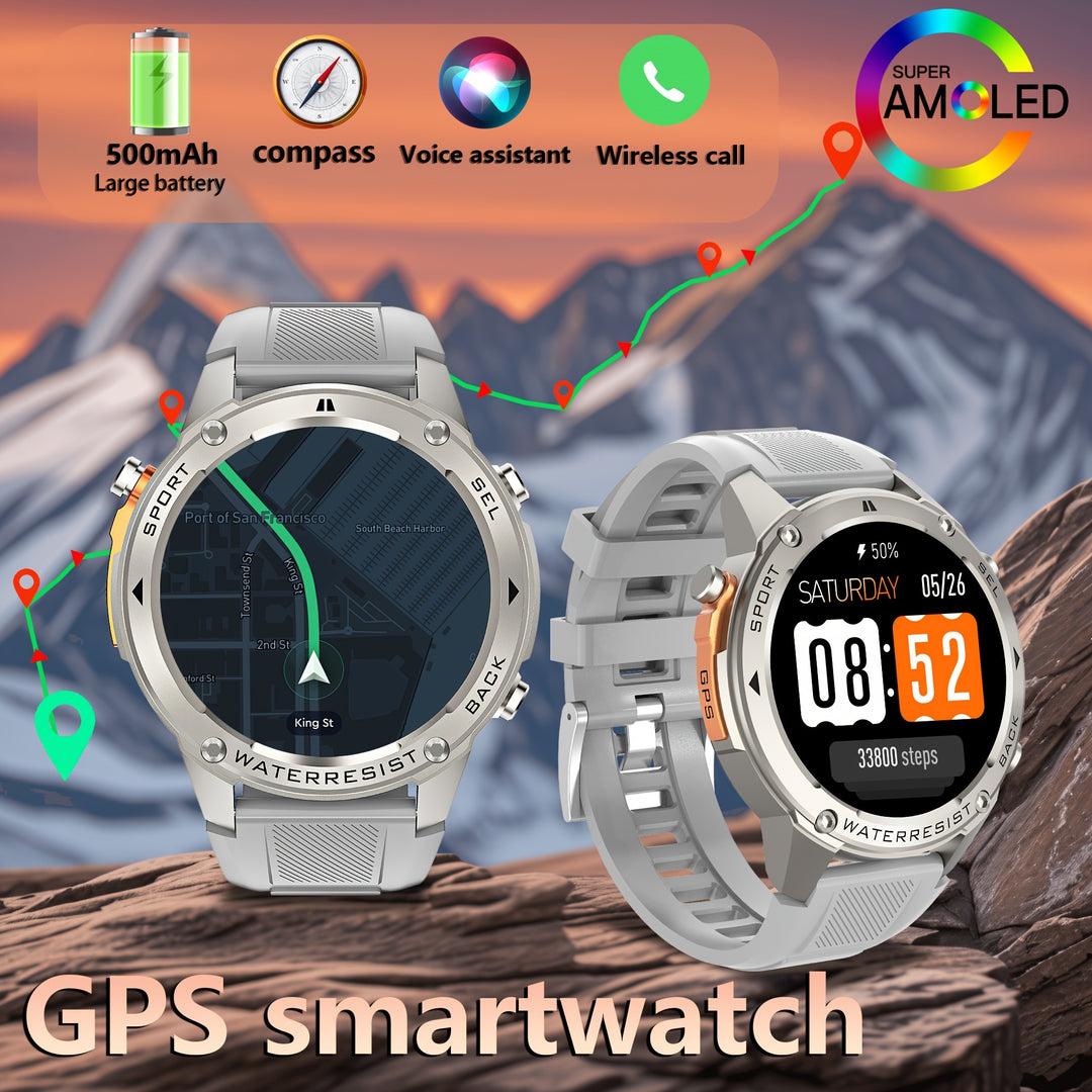 Fanwear GPS Smart Watch with GPS, Compass, Altitude, Air Pressure, Swimming, Triathlon, Timer, 5ATM Waterproof, Stop Watch, 170+ Sports Mode, Automatic Recognition Of Motion Patterns, 500mAh USB-Charged Battery, ATS3085L Chip