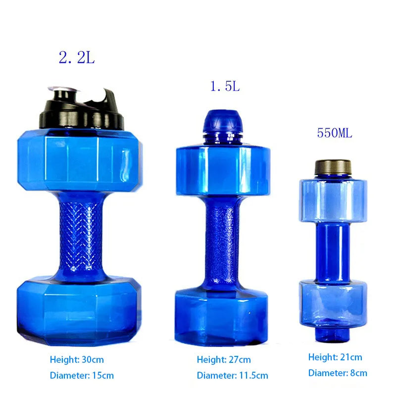 Dumbbells Plastic Big Large Capacity Gym Sports Water Outdoor Fitness Bicycle Bike Camping Cycling Bottle Fitness for Men