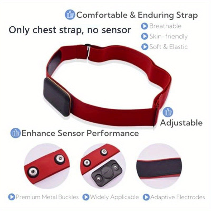 Adjustable Nylon Heart Rate Chest Strap for Running and Cycling, Multi-Functional Outdoor Sports Monitor, Fitness, Cycling