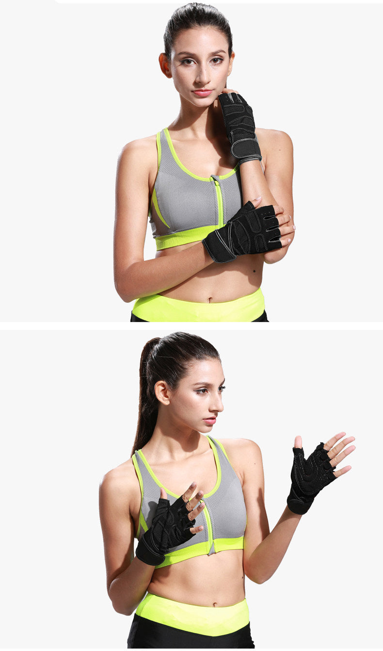 Unisex Fitness Gloves: Non-Slip Wrist Guards for Dumbbell, Horizontal Bar & Riding Exercise Training