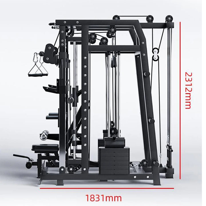 Multi-Function Smith Machine, Gym Equipment, Commercial Strength Training, 3D Power Rack