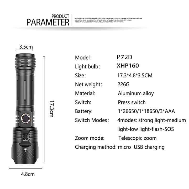 Outdoor Glare Flashlight