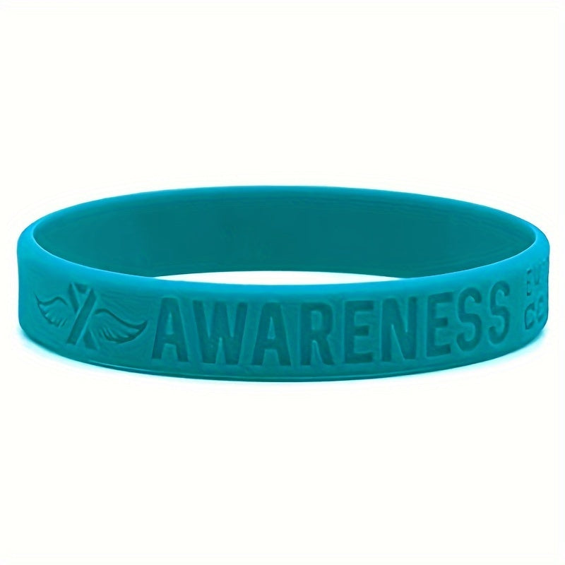 3pcs Silicone Wristband Bracelets, Symbolizing Hope, Courage, Strength