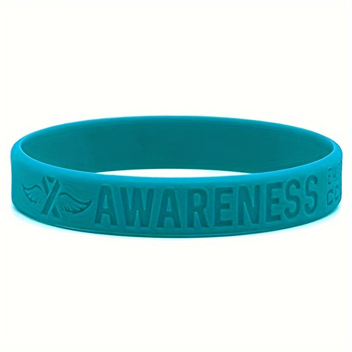 3pcs Silicone Wristband Bracelets, Symbolizing Hope, Courage, Strength