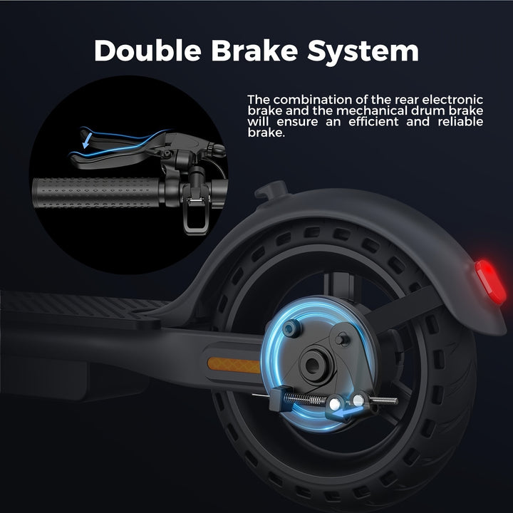 Jasion JS2 NO, ABE Adult Electric Scooter, 250 Watt Rated Motor, Up To 20KM/H, 19 Mile Range Foldable Adult Electric Scooter With Dual Brake System, Electric Scooter For Commuting