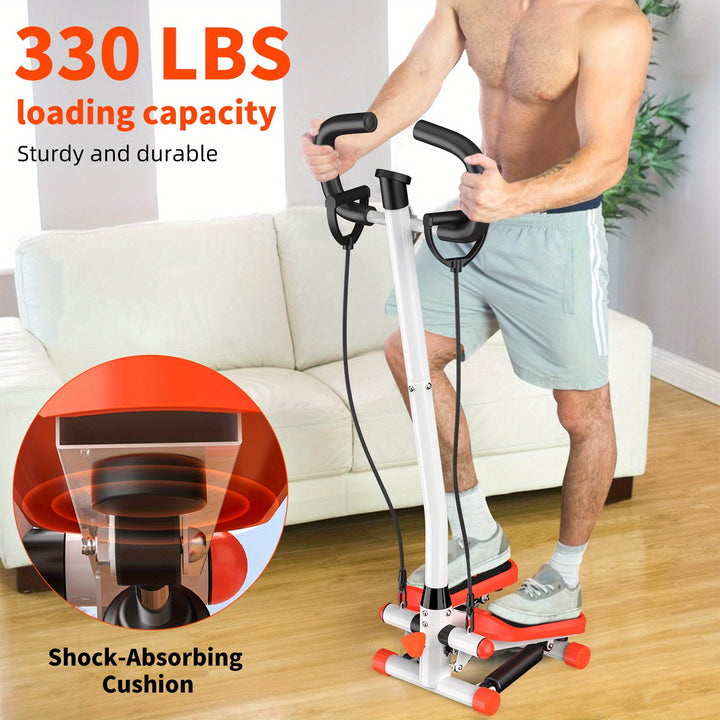 1 x Home Armrest Stepper with Handle, Stair Stepper for Leg Exercise 38.0 cm x 30.0cm x111.99cm