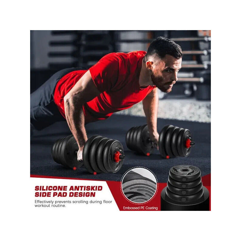 20kg Adjustable Dumbbell Barbell Set For Home Gym Commercial Weights Dumbbells Dumbell New Lifting Training For Men Women Unisex Workout