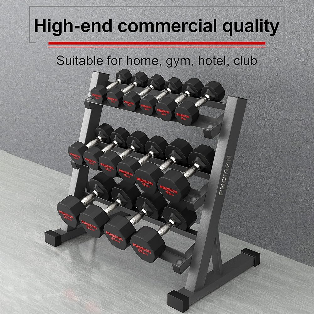 NEW Rubber Dumbbells Odorless, Steel Weights Set Men Women Home Gym 3kg 5kg 8kg 10kg 12kg 14kg 16kg 20kg 24kg Fitness Training Exercise Body Strength Lifting Equipment (Pair or Single)