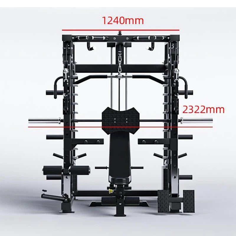 Multi-Function Smith Machine, Gym Equipment, Commercial Strength Training, 3D Power Rack