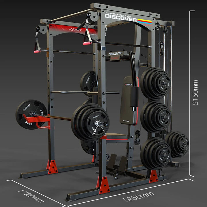 Workout Indoor Commercial Smith Machine Gym Fitness Equipment High Quality Multi Functional Trainer Squat Rack