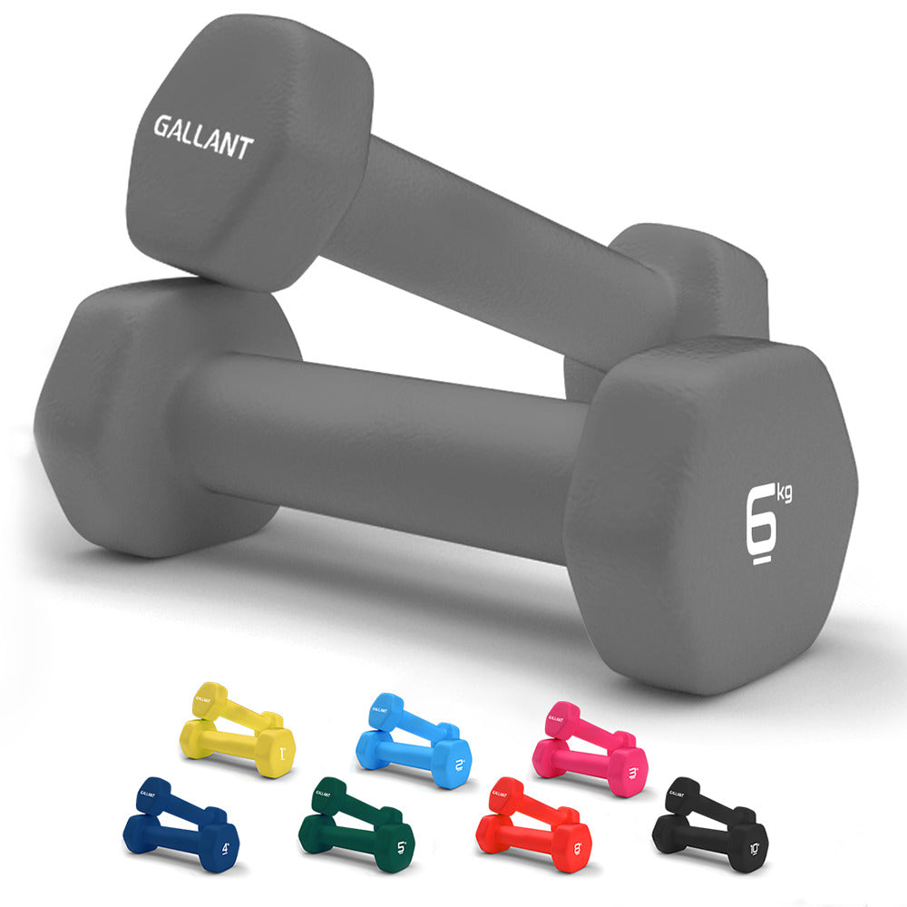 Neoprene Dumbbells Weights Pair Home Gym Fitness Aerobic Exercise Iron Hand Set