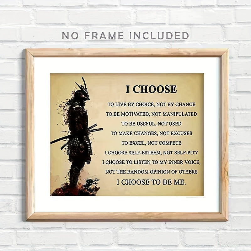 I Choose Inspirational Wall Art with Motivational Quotes, Unframed 8x10 Paper Flip Charts for Home, Office, and Classroom Decor