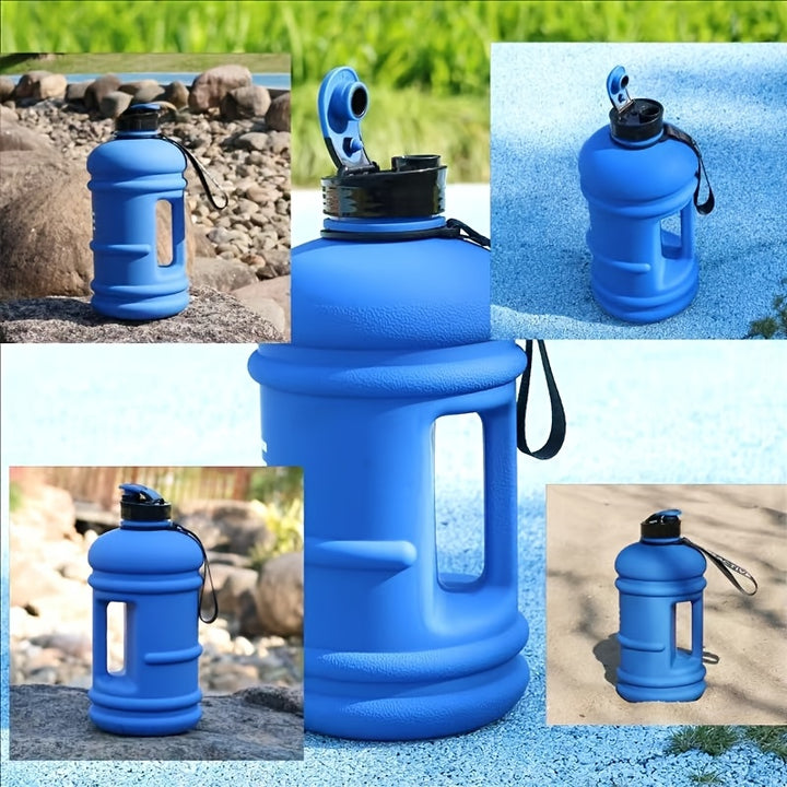 2200ml Large Capacity Sports Water Bottle - Durable PETG, Portable for Outdoor Activities & Running, Black, Portable Water Bottle, Leisure, Training