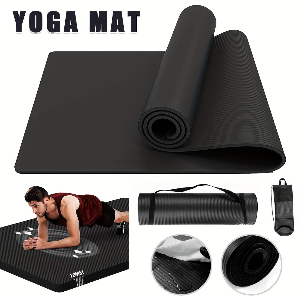 Extra Thick Foam Yoga Mat - Versatile for Pilates, Stretching & Resistance Workouts - Ideal Home Gym Accessory for Men, Women & Youngsters (182.88cm x 60.96cm)