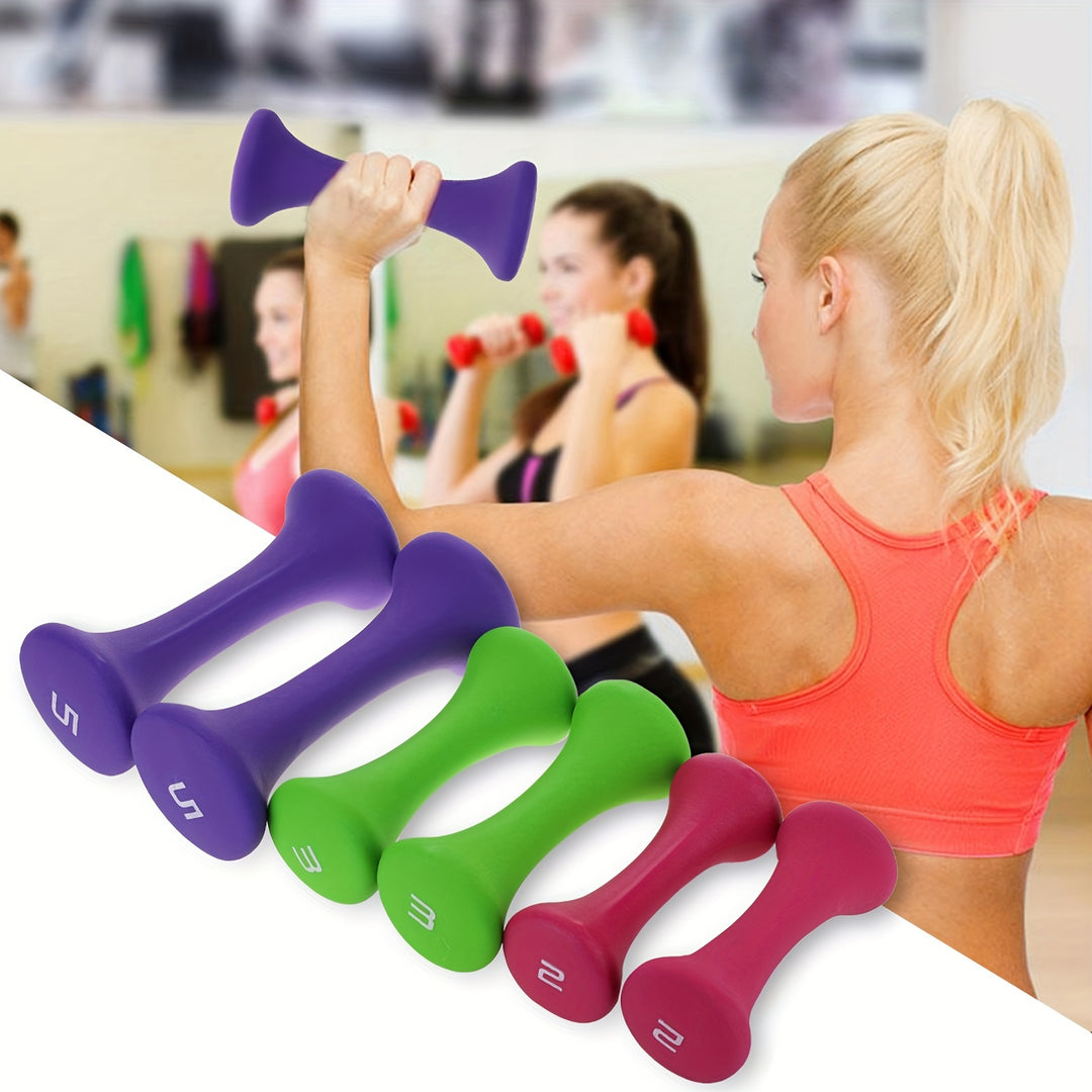 6pcs Fitness Weights Dumbbells With 1pc Holder Rack, Suitable For Bodybuilding, Fitness Exercise, Strength Training Pink-907.18g Green-1.36KG Blue-2.27KG