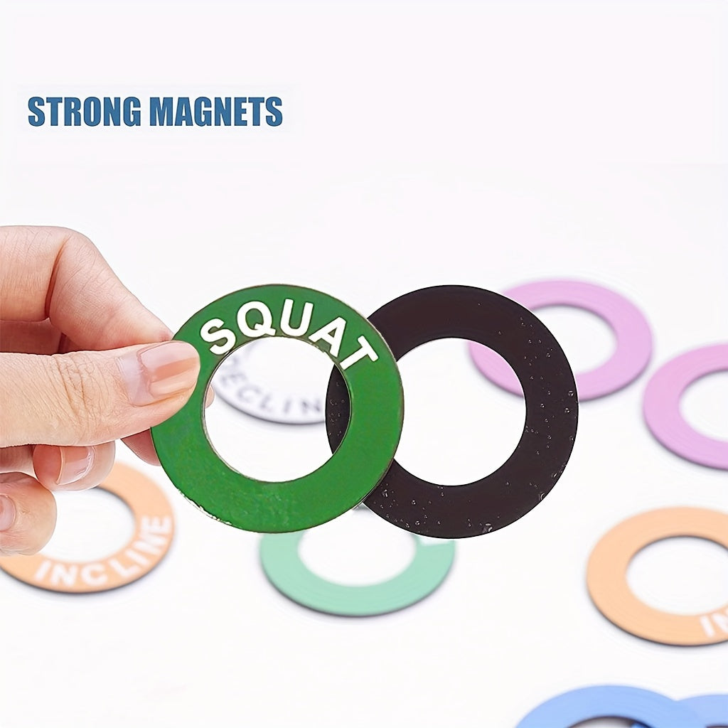 Magnetic Position Markers for J-Hooks and 1-Inch Hole Position Arms - Suitable for Squat Racks - Rubber Material