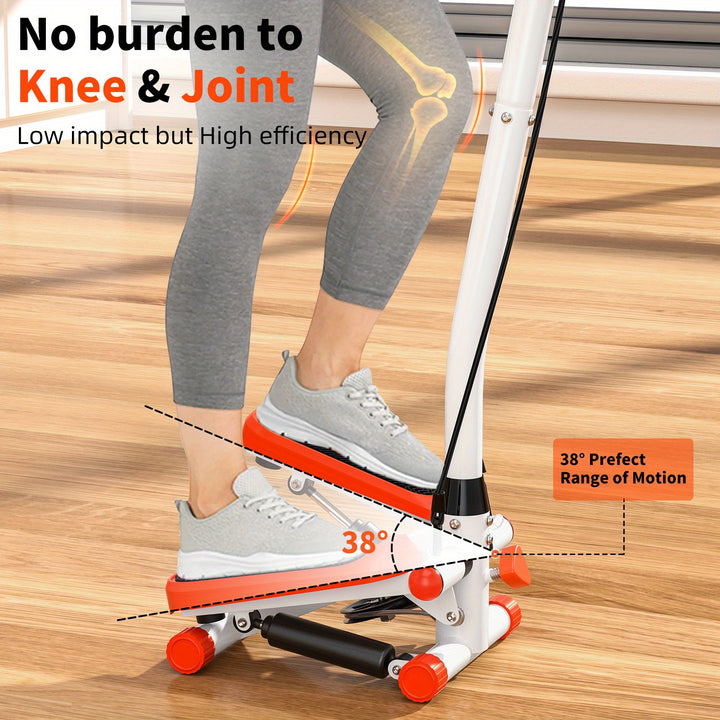 1 x Home Armrest Stepper with Handle, Stair Stepper for Leg Exercise 38.0 cm x 30.0cm x111.99cm