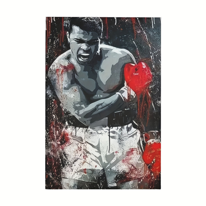 Dynamic Boxer Canvas Art Print, Motivational Sports Wall Decor, HD Graphic Boxing Poster, Classic Wall Hanging, 30.48x45.72 cm, with Frameless Irregular Diamond Painting Kit for Living Room, Bedroom, Home Office