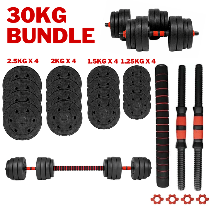 30kg Adjustable Dumbbell Barbell Set For Home Gym Commercial Weights Dumbbells Dumbell New Lifting Training For Men Women Unisex Workout