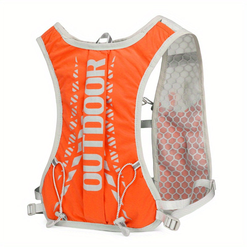 1pc, Lightweight Sports Vest Backpack with Night Reflective Design, Suitable for Hiking, Trail Running, Cycling, And Marathon Outdoor Backpack.