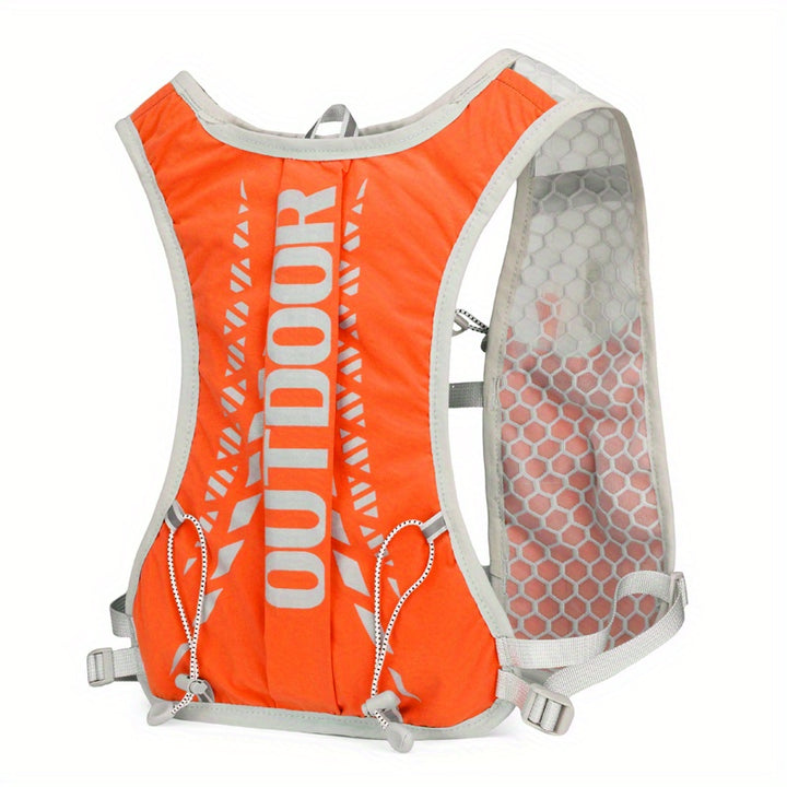 1pc, Lightweight Sports Vest Backpack with Night Reflective Design, Suitable for Hiking, Trail Running, Cycling, And Marathon Outdoor Backpack.