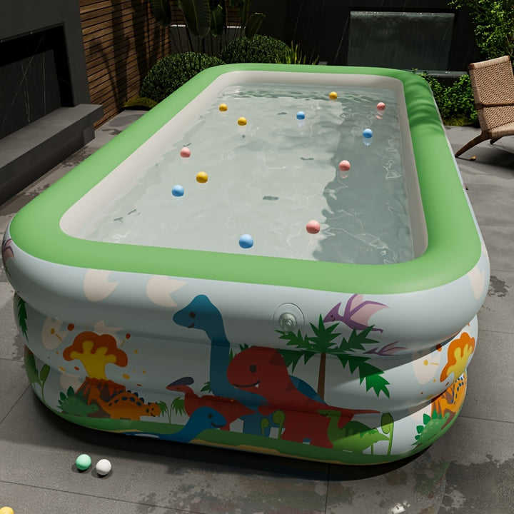 Inflatable Pool for Garden, Large Outdoor Hot Tub with Ocean Balls, Foldable Swimming Pool for Home Use, Durable Material, Easy Set Up