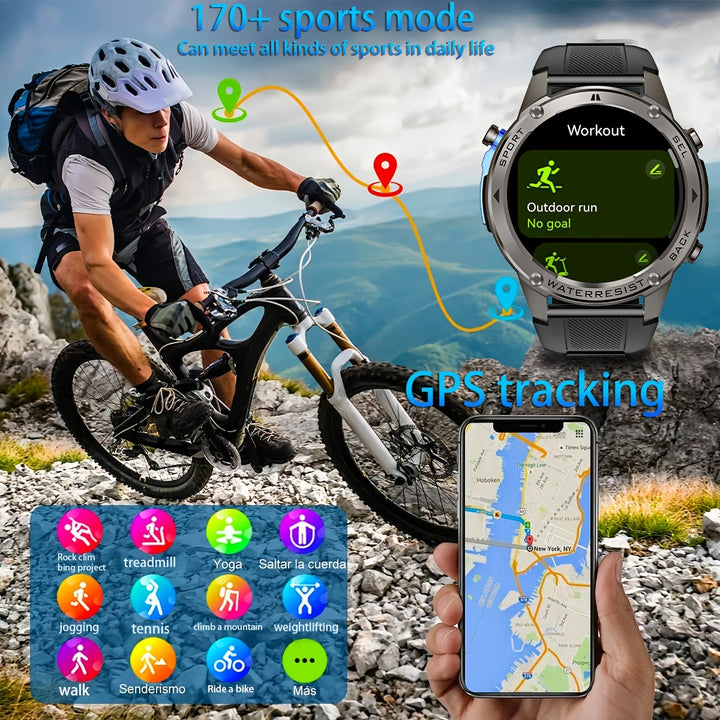 Fanwear GPS Smart Watch with GPS, Compass, Altitude, Air Pressure, Swimming, Triathlon, Timer, 5ATM Waterproof, Stop Watch, 170+ Sports Mode, Automatic Recognition Of Motion Patterns, 500mAh USB-Charged Battery, ATS3085L Chip