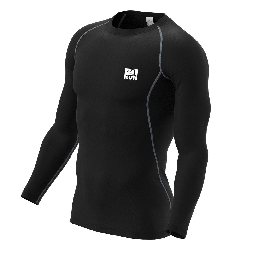 Men's Long Sleeve T-shirt, Compression High Elastic Quick Dry Breathable Moisture Wicking Gym Football Basketball Training Body Shaper Round Neck Sports Top