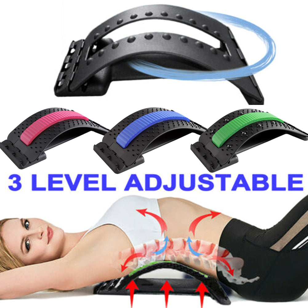 Adjustable Lumbar Relief Back Stretcher Device Back Pain Relief Massager Stretcher Support Equipment Spine Posture Corrector