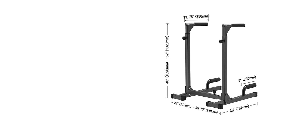 Heavy Duty Dip Bar, Sturdy Dip Station with Adjustable Height, Multi-Function Parallel Bars for Home Gym Strength Training