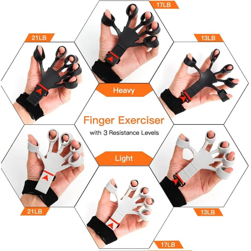 6 Resistance Levels Hand Grip Hand Strength Trainer Rehabilitation Physical Tools Fitness Finger Gripper Gym Expander Portable