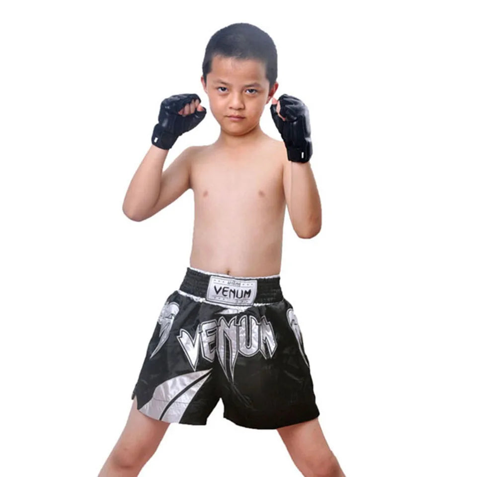 Kids Children Half Finger Boxing Gloves Mitts Sanda Karate Sandbag Taekwondo Protector Age 3-12