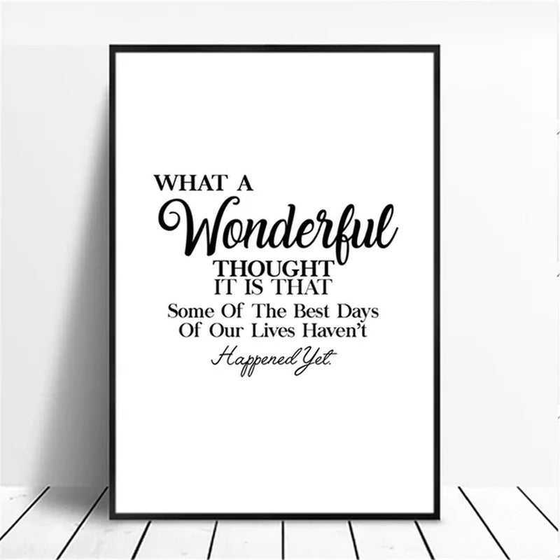 English Inspirational Quotes Words Poster Canvas Print Painting Wall Art Living Room Home Decoration