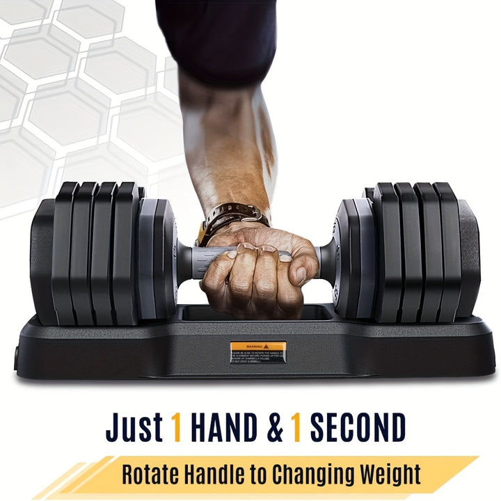 THERUN Quick Adjustable Weight Dumbbells, 5-speed Adjustable 6.5KG/11KG/15.5KG/20KG/24.5KG, Pair Of Total Weight 49KG, Men's And Women's Fitness Home Dumbbells