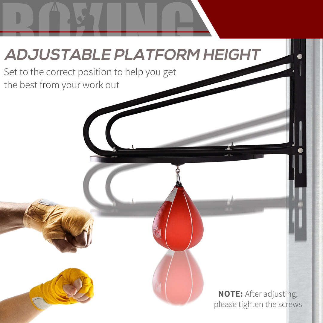 Wall-mounted Punching Ball Height Adjustable Hanging Speedball Platform Set Frame Stand Boxing Sports