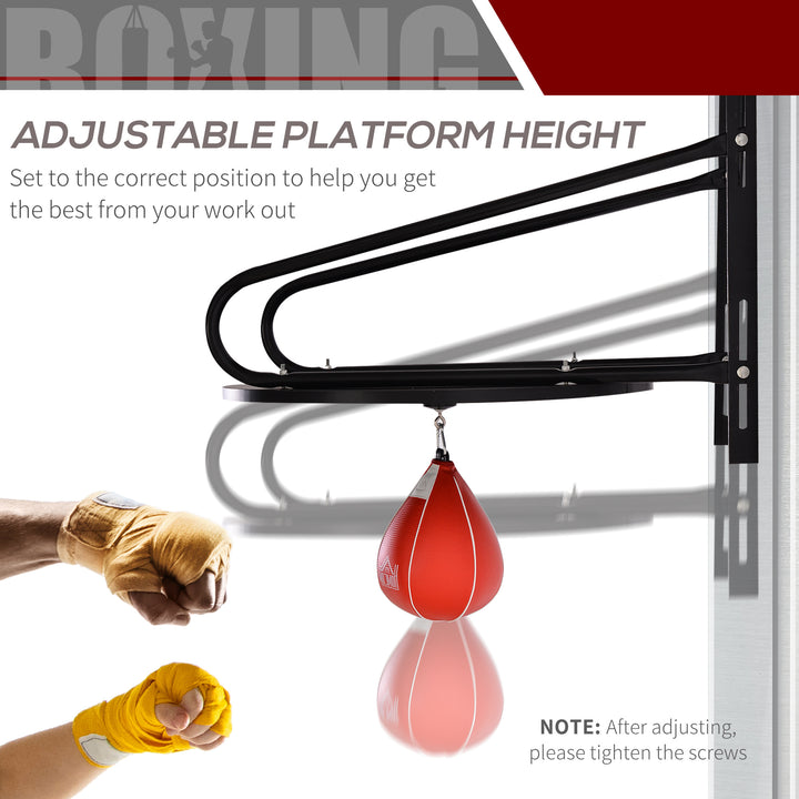 Wall-mounted Punching Ball Height Adjustable Hanging Speedball Platform Set Frame Stand Boxing Sports