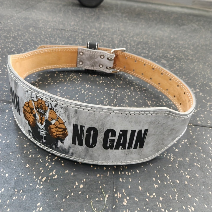 1pc "No Pain No Gain" Weightlifting Belt for Men & Women, HD Violent Dog Design, Heavy Duty Gym Workout Belt for Deadlifts & Squats, Ultra-Fine Leather Material, Versatile for Valentine's, Thanksgiving, Christmas, New Year, F